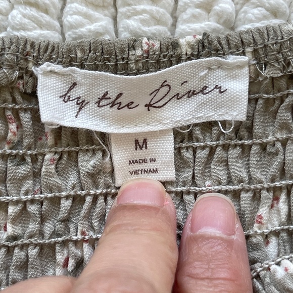 Anthropologie By the River Maxi Dress Womens M Floral Smocked Cottagecore - Picture 6 of 13